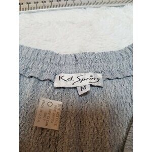 K.D Spring Womens Medium Elastic Waist Pull On Pants Beige USA Casual Rayon New